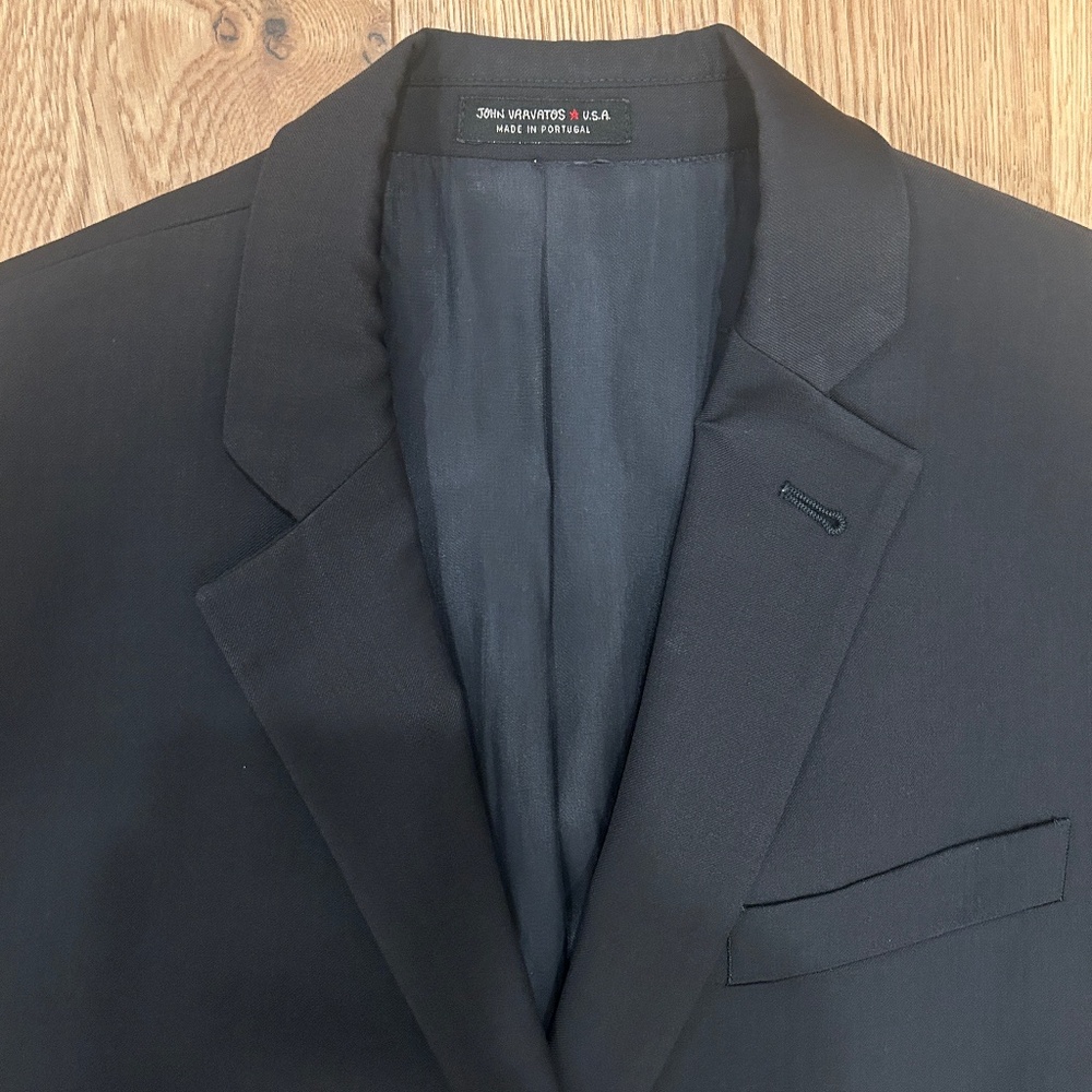 John Varvatos black suit jacket